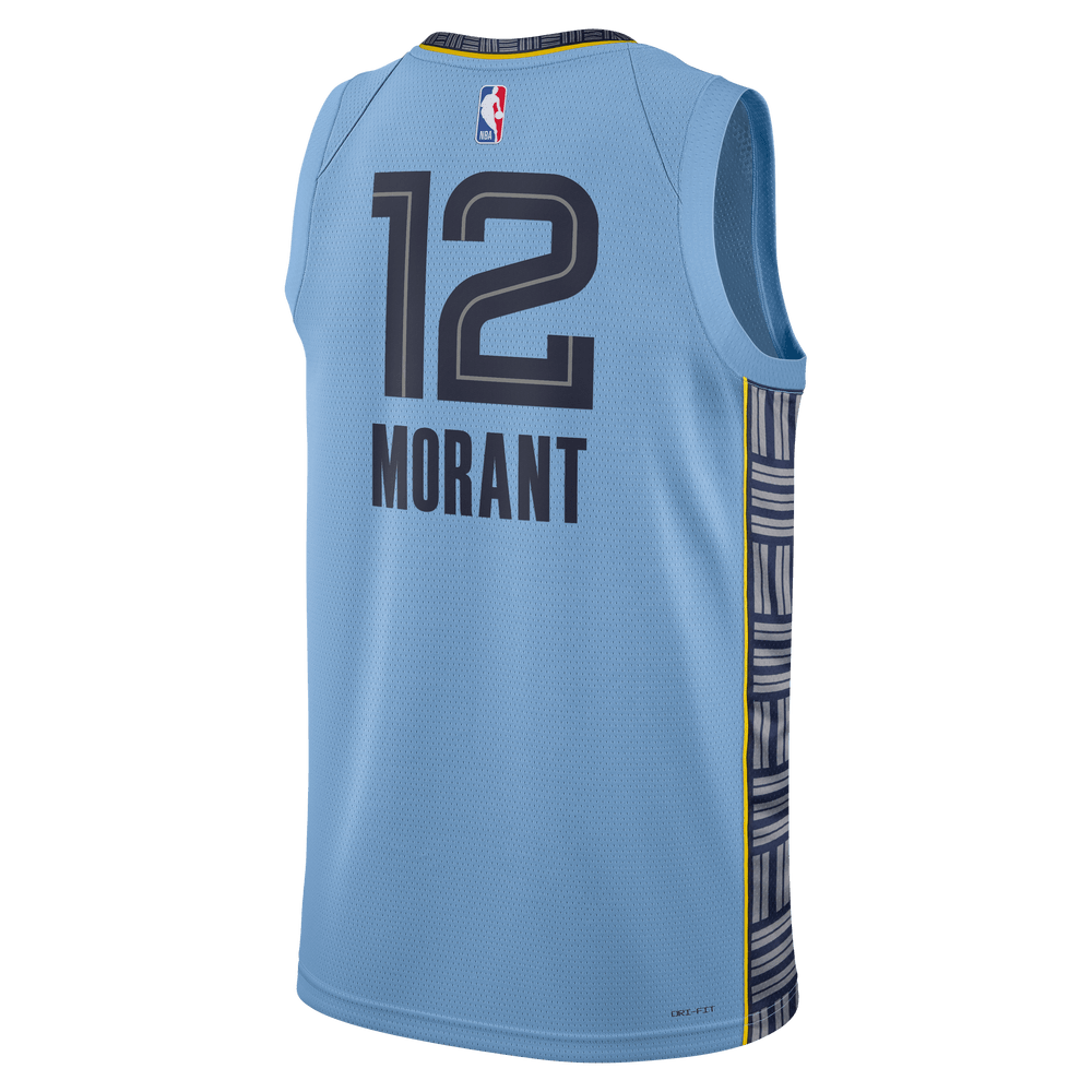 2021 Newest Season Memphis Grizzlies 12 Ja Morant Throwback N-B-a