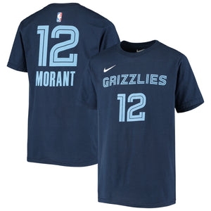 Memphis Grizzlies Youth Name & Number  Navy