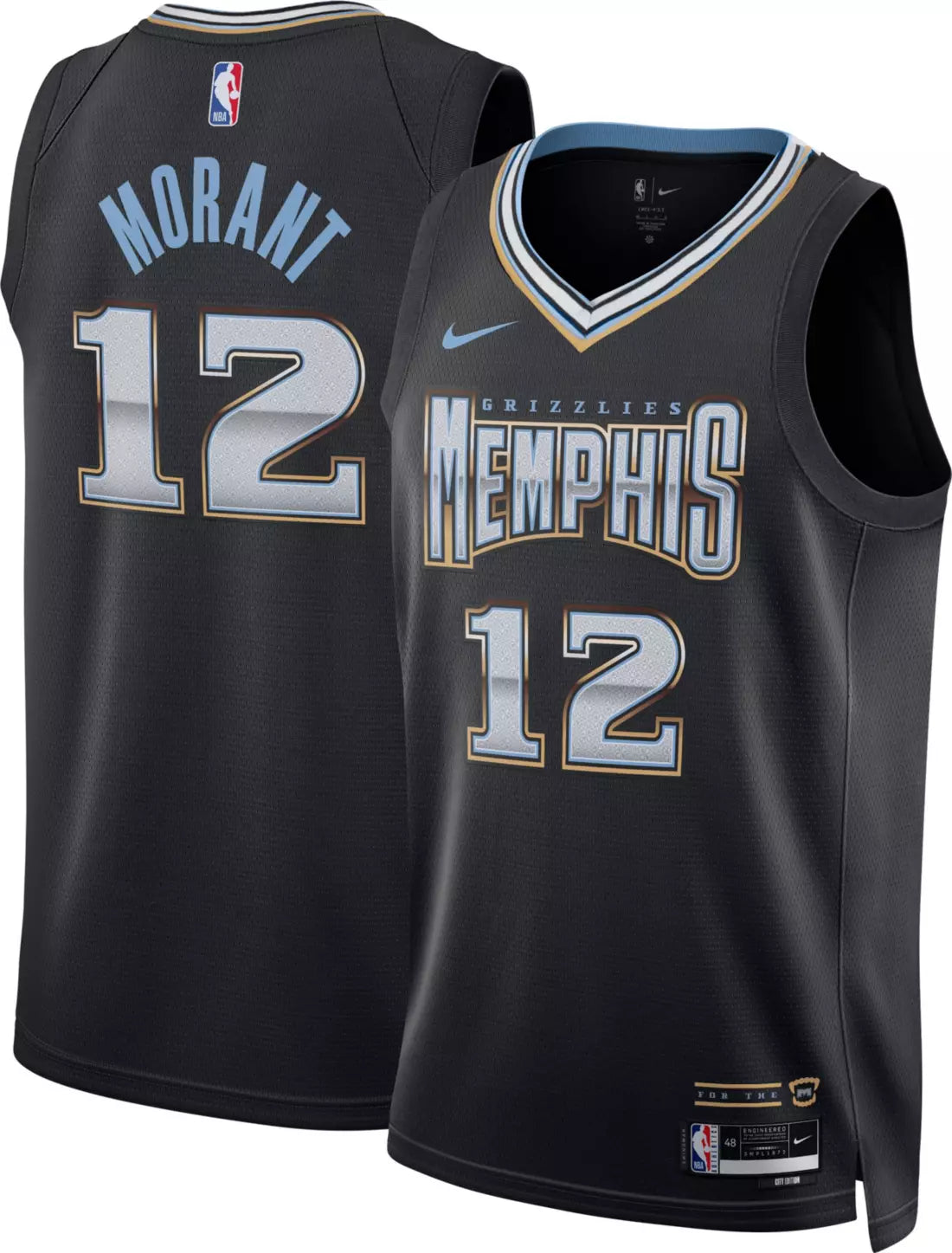 Adidas NBA Men's Memphis Grizzlies Authentic Blank Jersey, 60